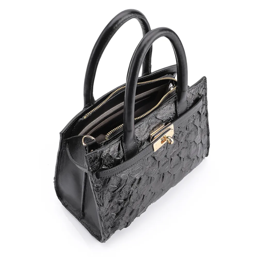 Bolsa Tote Pirarucu Preto - imagem 4