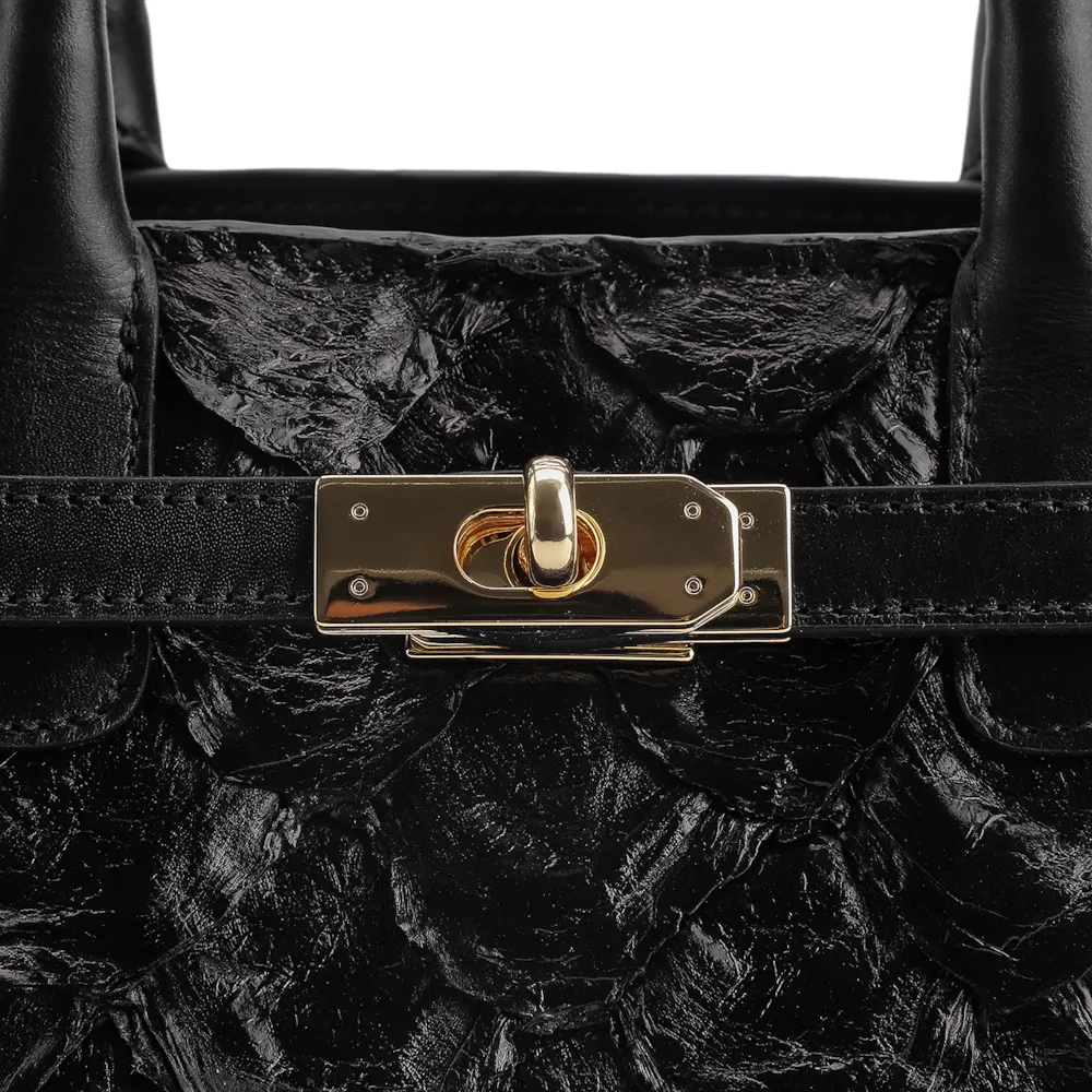 Bolsa Tote Pirarucu Preto - imagem 6
