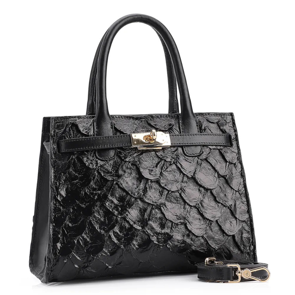 Bolsa Tote Pirarucu Preto - imagem 2