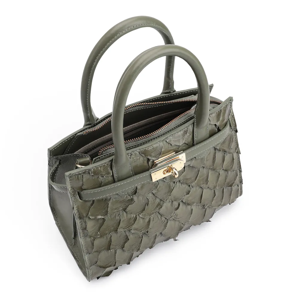 Bolsa Tote Pirarucu Verde - imagem 4