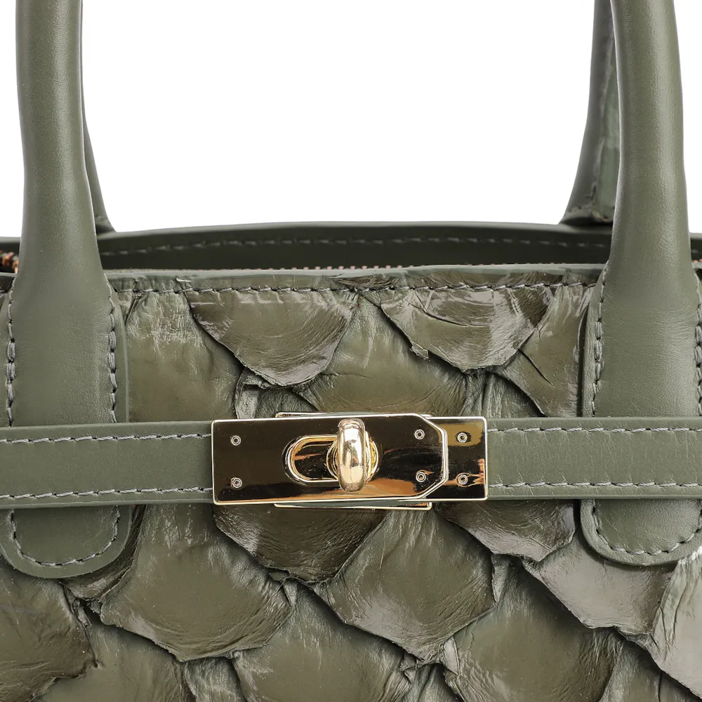 Bolsa Tote Pirarucu Verde - imagem 6