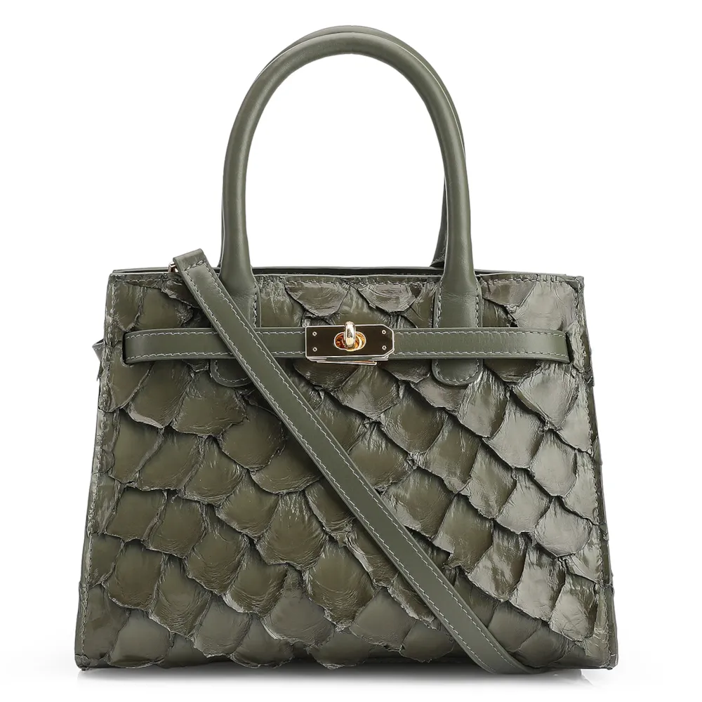 Bolsa Tote Pirarucu Verde