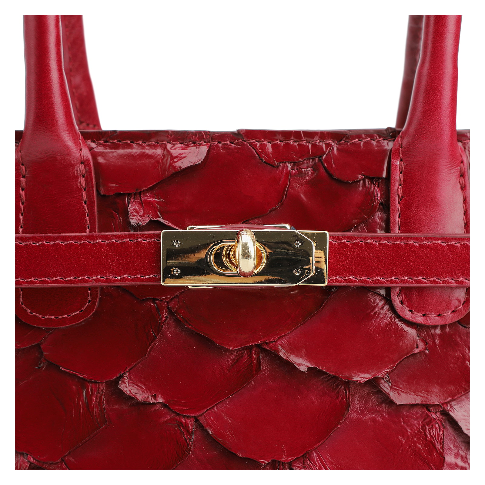 Bolsa Tote Pirarucu Vermelho Cereja