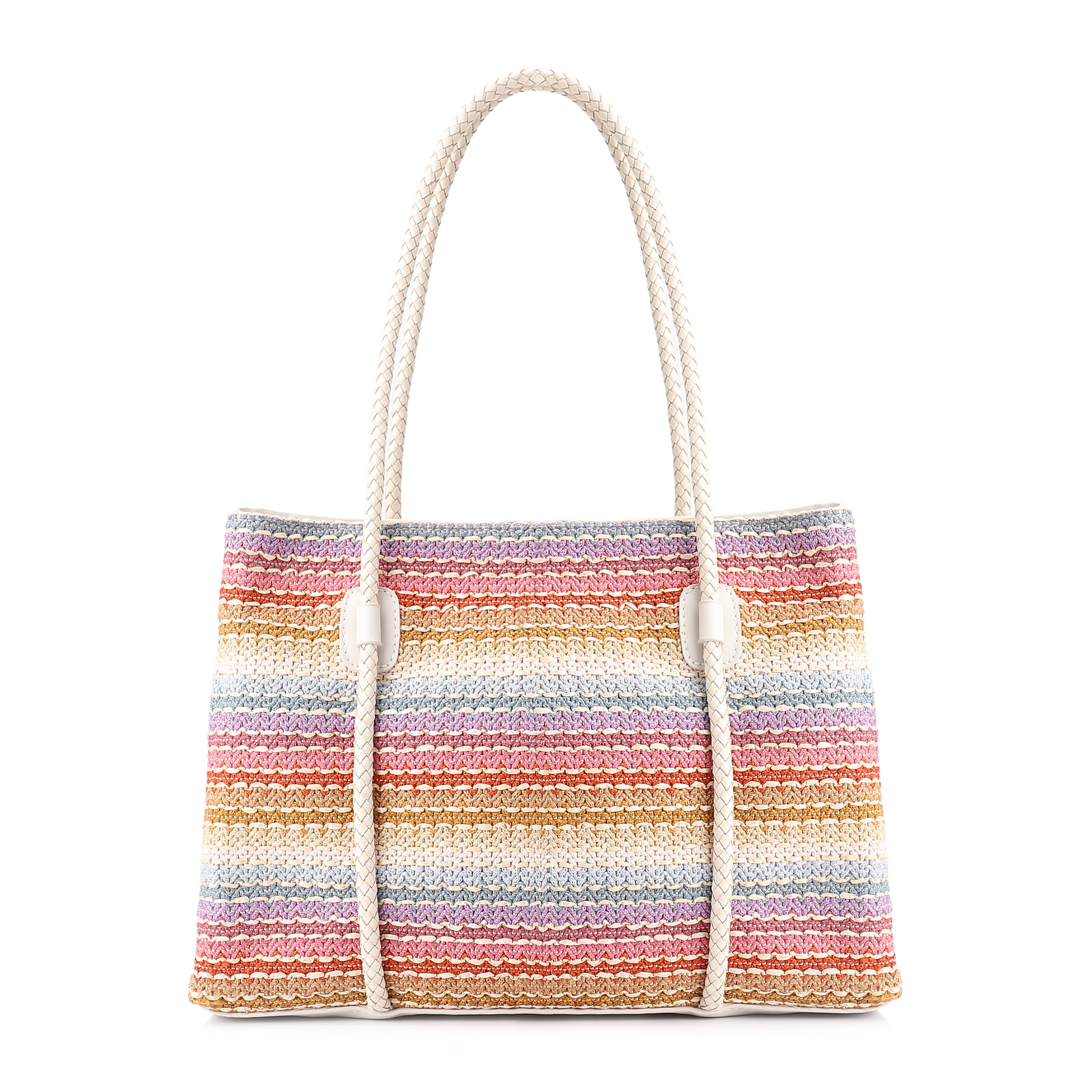 Bolsa Tote Ráfia Colors/Alt Off White