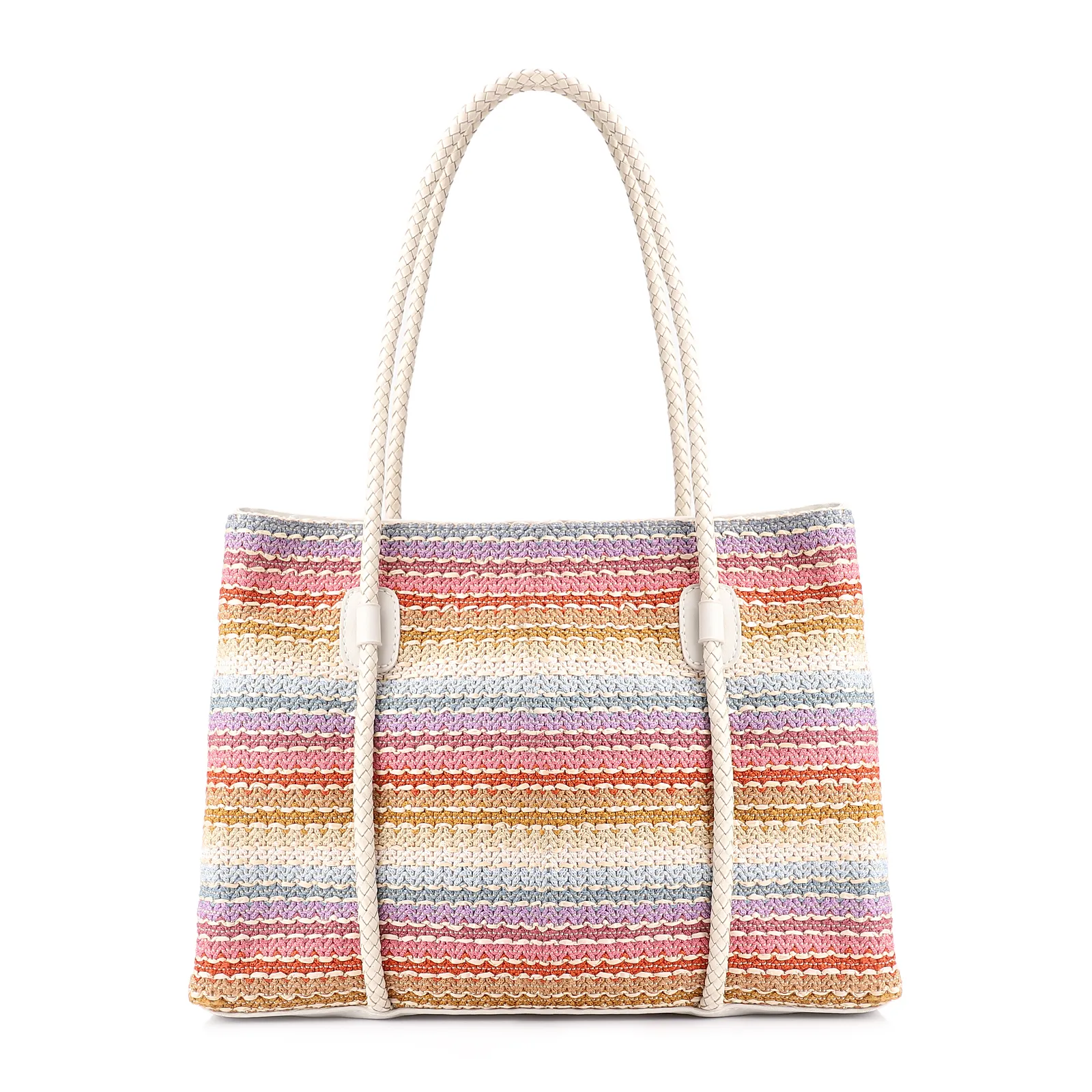 Bolsa Tote Ráfia Colors/Alt Off White