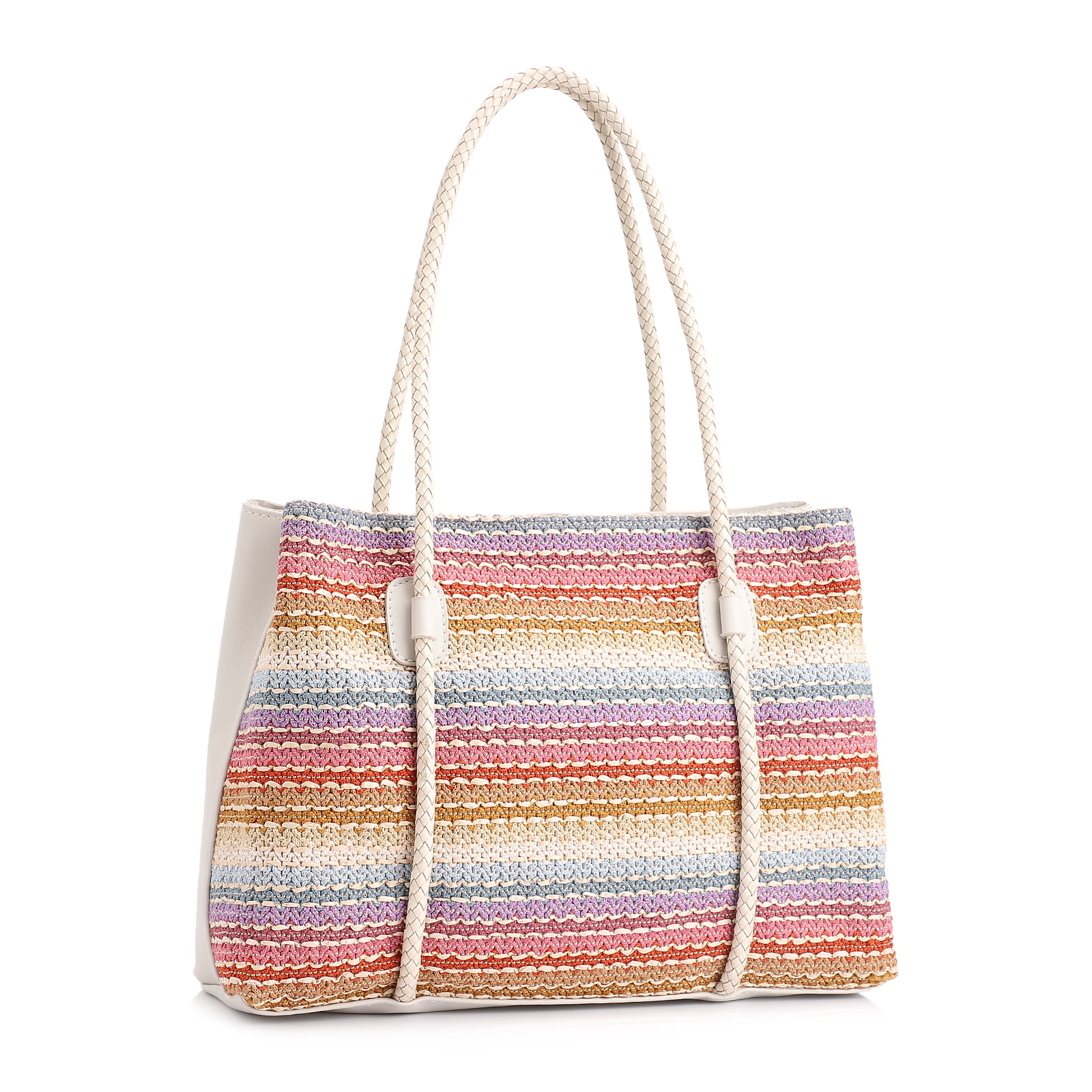 Bolsa Tote Ráfia Colors/Alt Off White