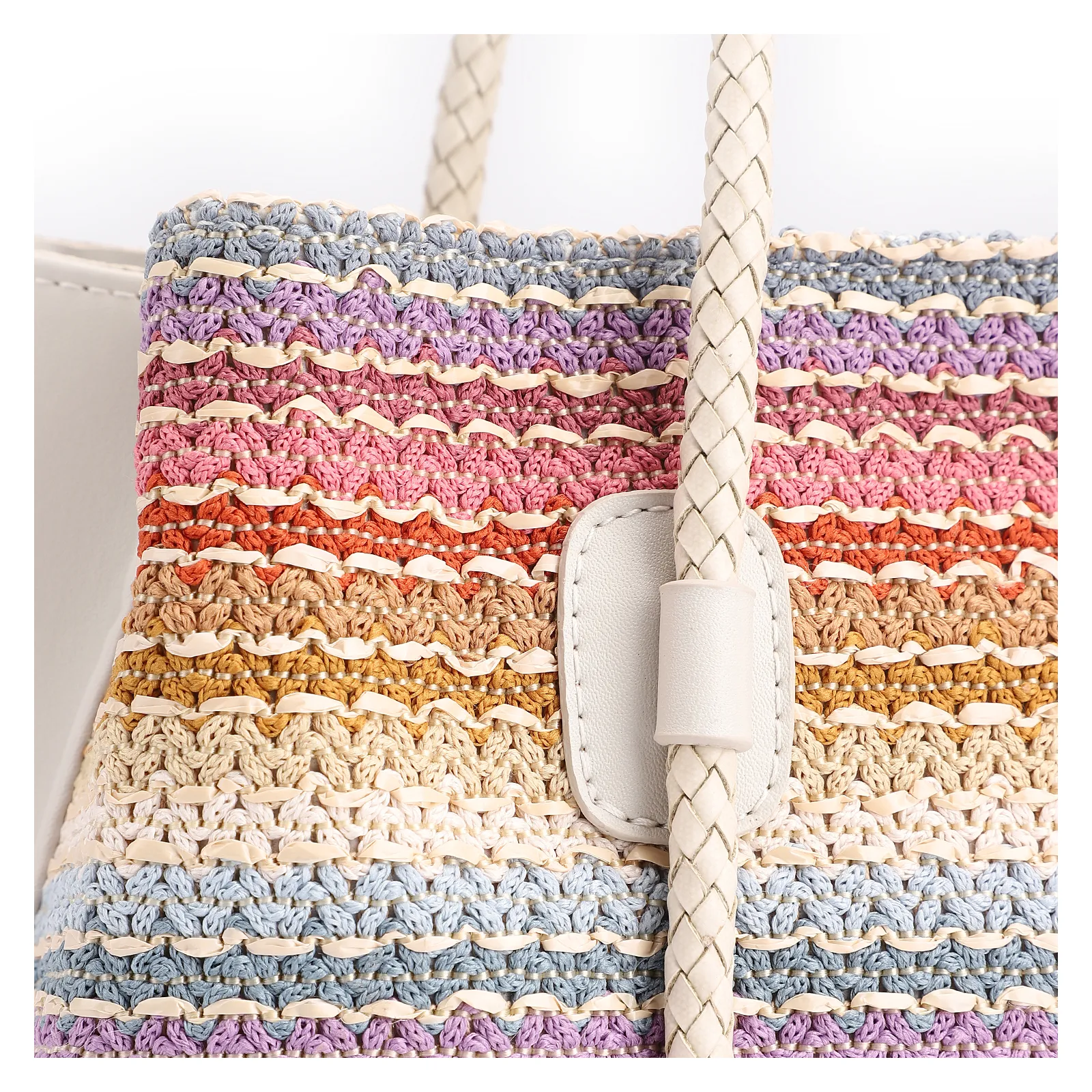 Bolsa Tote Ráfia Colors/Alt Off White