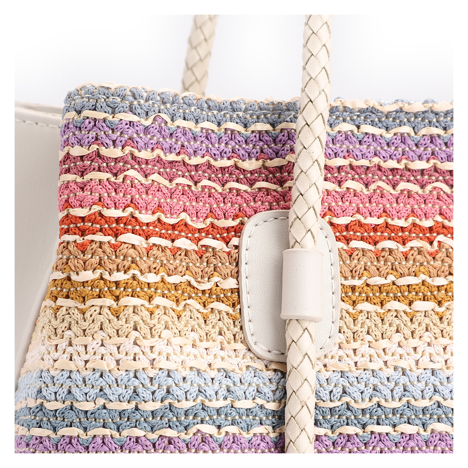 Bolsa Tote Ráfia Colors/Alt Off White