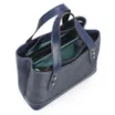 Bolsa Tote Ráfia/Couro Azul - imagem 4