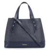 Bolsa Tote Ráfia/Couro Azul - imagem 1