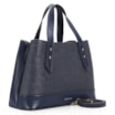 Bolsa Tote Ráfia/Couro Azul - imagem 2