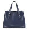 Bolsa Tote Ráfia/Couro Azul - imagem 3