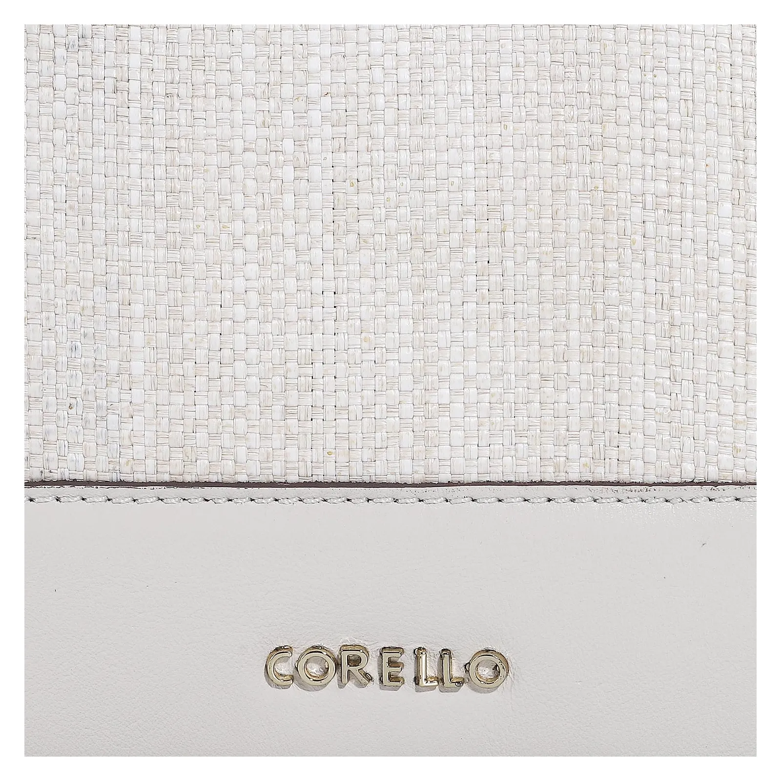 Bolsa Tote Ráfia/Couro Off White