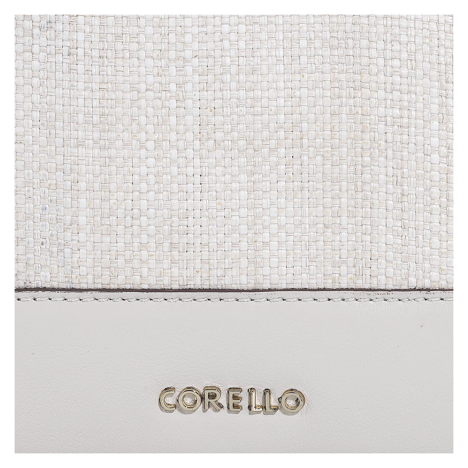 Bolsa Tote Ráfia/Couro Off White
