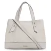 Bolsa Tote Ráfia/Couro Off White - imagem 1
