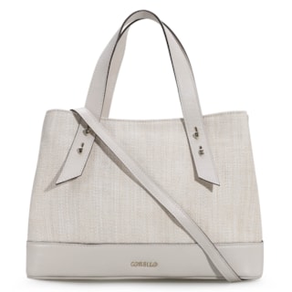 Ráfia/Couro Off White