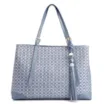 Bolsa Tote Ráfia Mosaico Azul - imagem 1