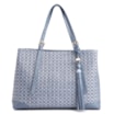 Bolsa Tote Ráfia Mosaico Azul - imagem 1