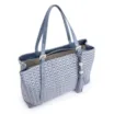 Bolsa Tote Ráfia Mosaico Azul - imagem 5