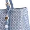 Bolsa Tote Ráfia Mosaico Azul - imagem 6