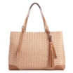 Bolsa Tote Ráfia Mosaico Marrom - imagem 1