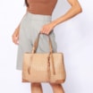 Bolsa Tote Ráfia Mosaico Marrom - imagem 2