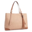 Bolsa Tote Ráfia Mosaico Marrom - imagem 3