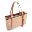 Bolsa Tote Ráfia Mosaico Marrom - imagem 5