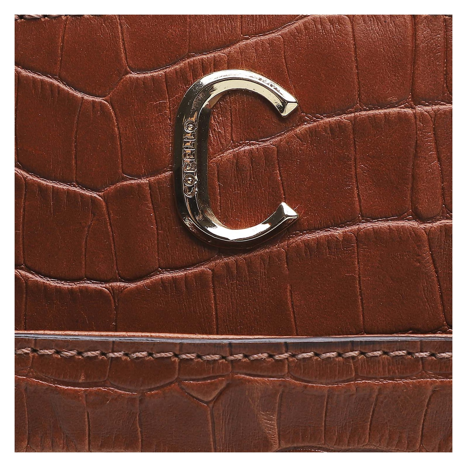 Bolsa Tote Scarlet Croco Marrom
