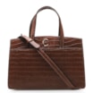 Bolsa Tote Scarlet Croco Marrom - imagem 1