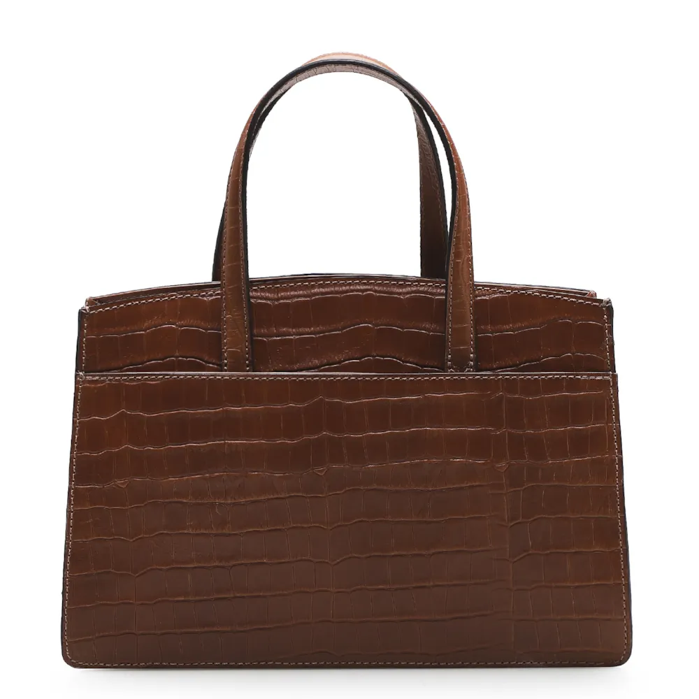 Bolsa Tote Scarlet Croco Marrom - imagem 3