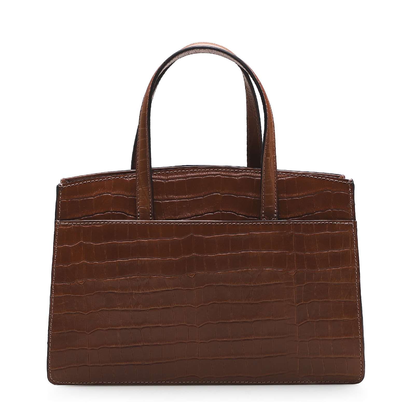 Bolsa Tote Scarlet Croco Marrom