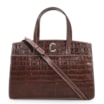 Bolsa Tote Scarlet Croco Marrom Escuro - imagem 1