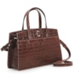 Bolsa Tote Scarlet Croco Marrom Escuro - imagem 2