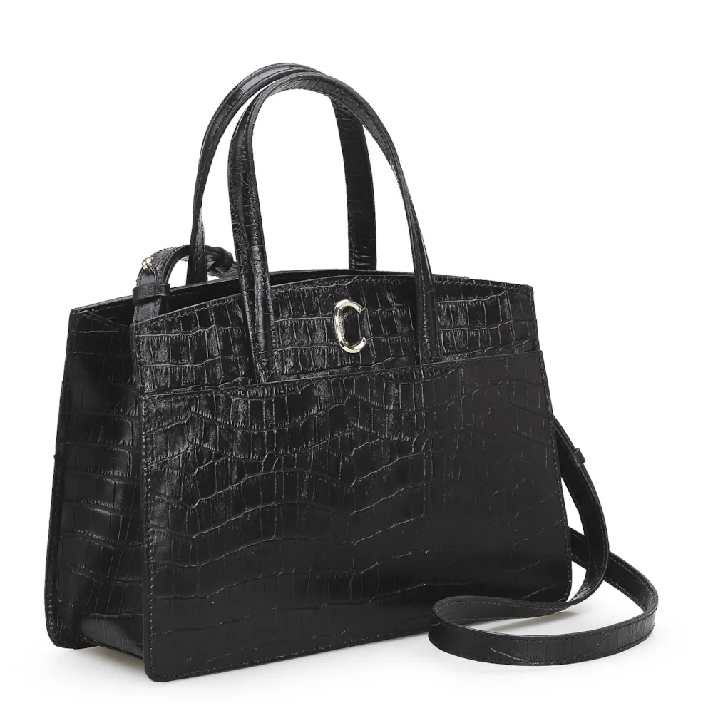 Bolsa Tote Scarlet Croco Preto - imagem 2