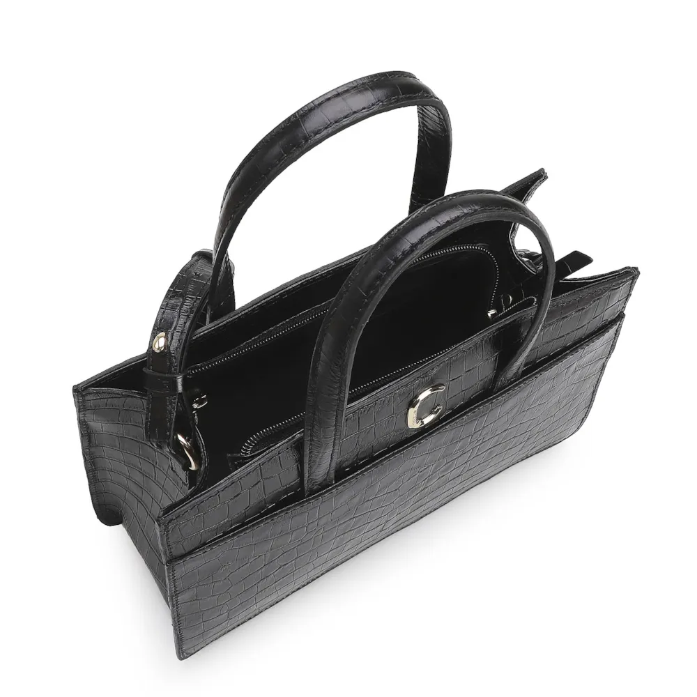 Bolsa Tote Scarlet Croco Preto - imagem 4
