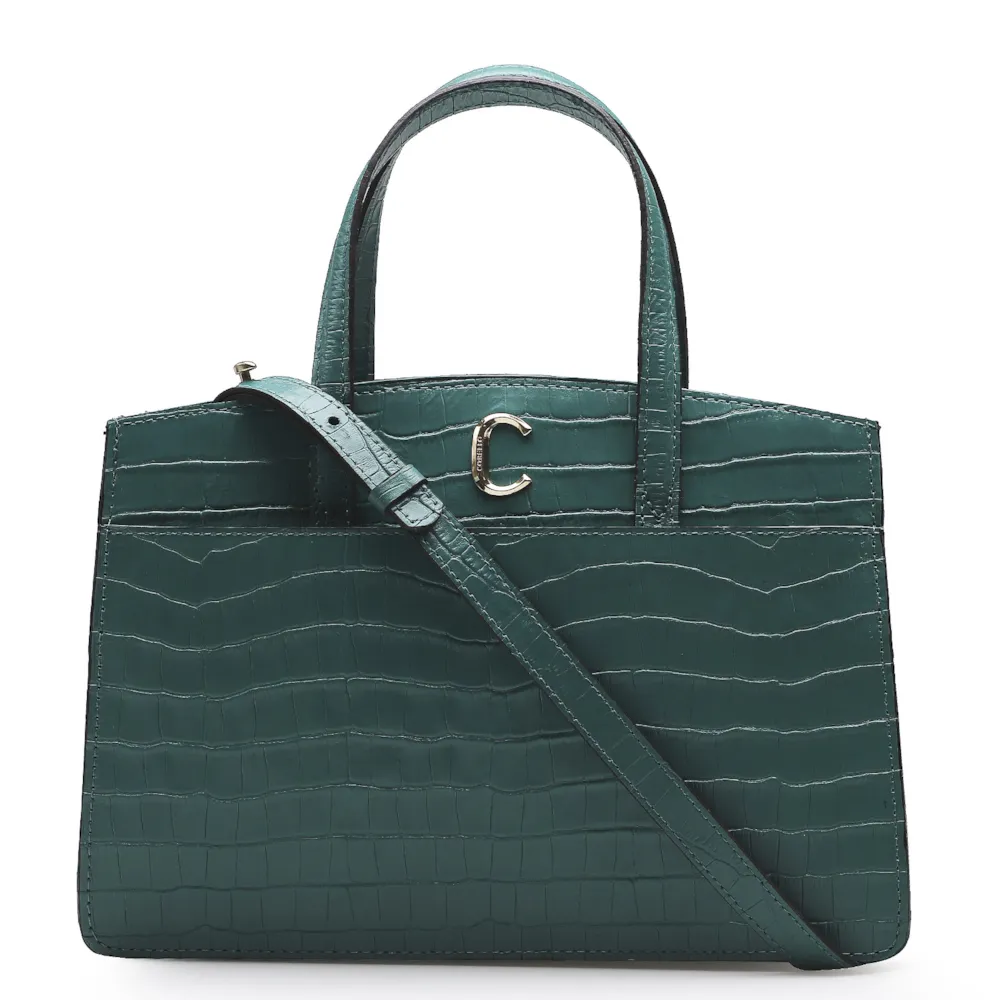Bolsa Tote Scarlet Croco Verde