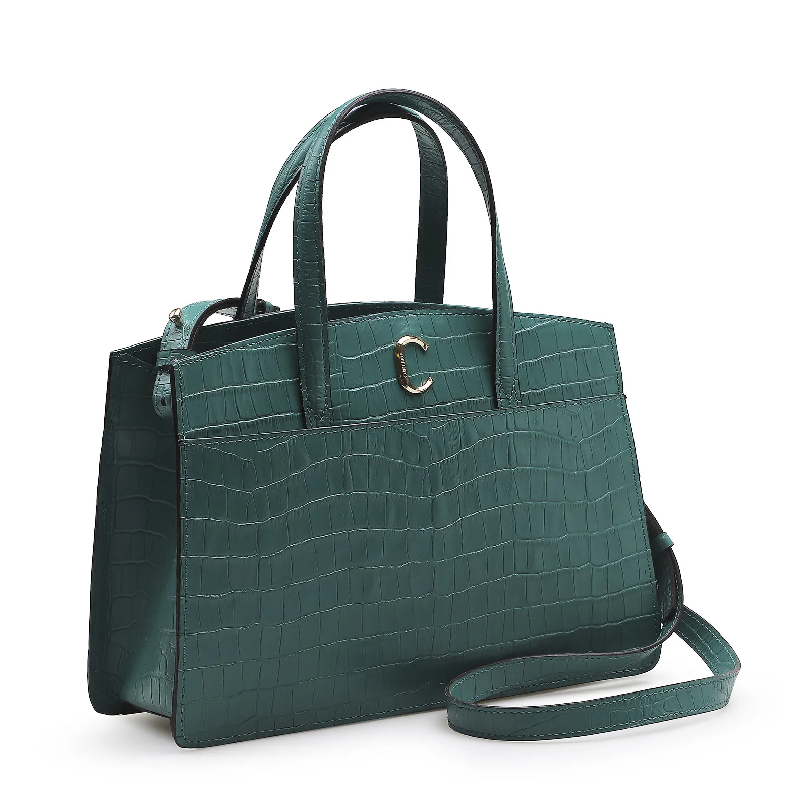 Bolsa Tote Scarlet Croco Verde