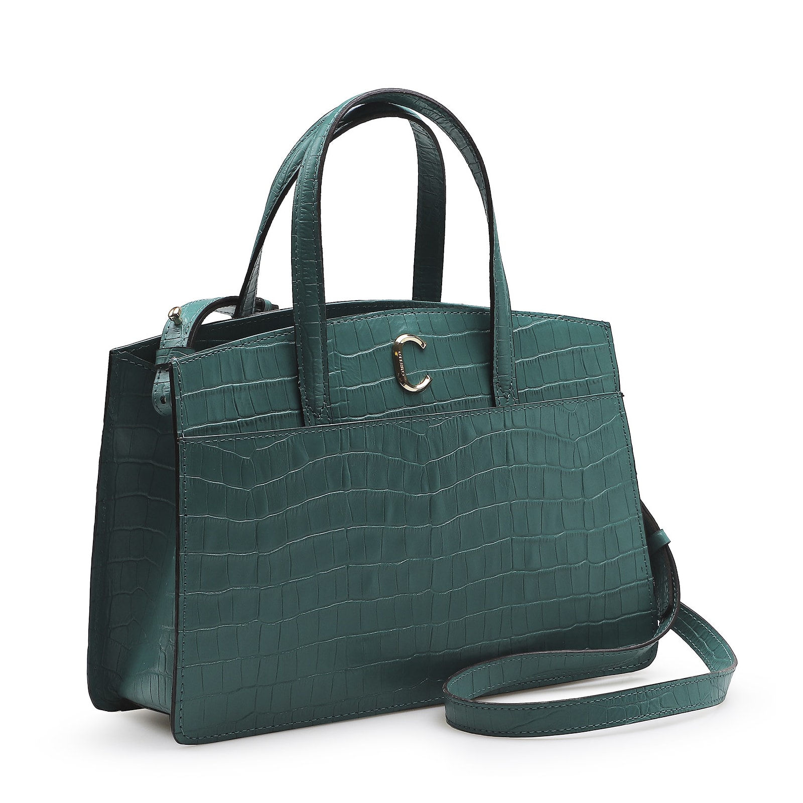 Bolsa Tote Scarlet Croco Verde