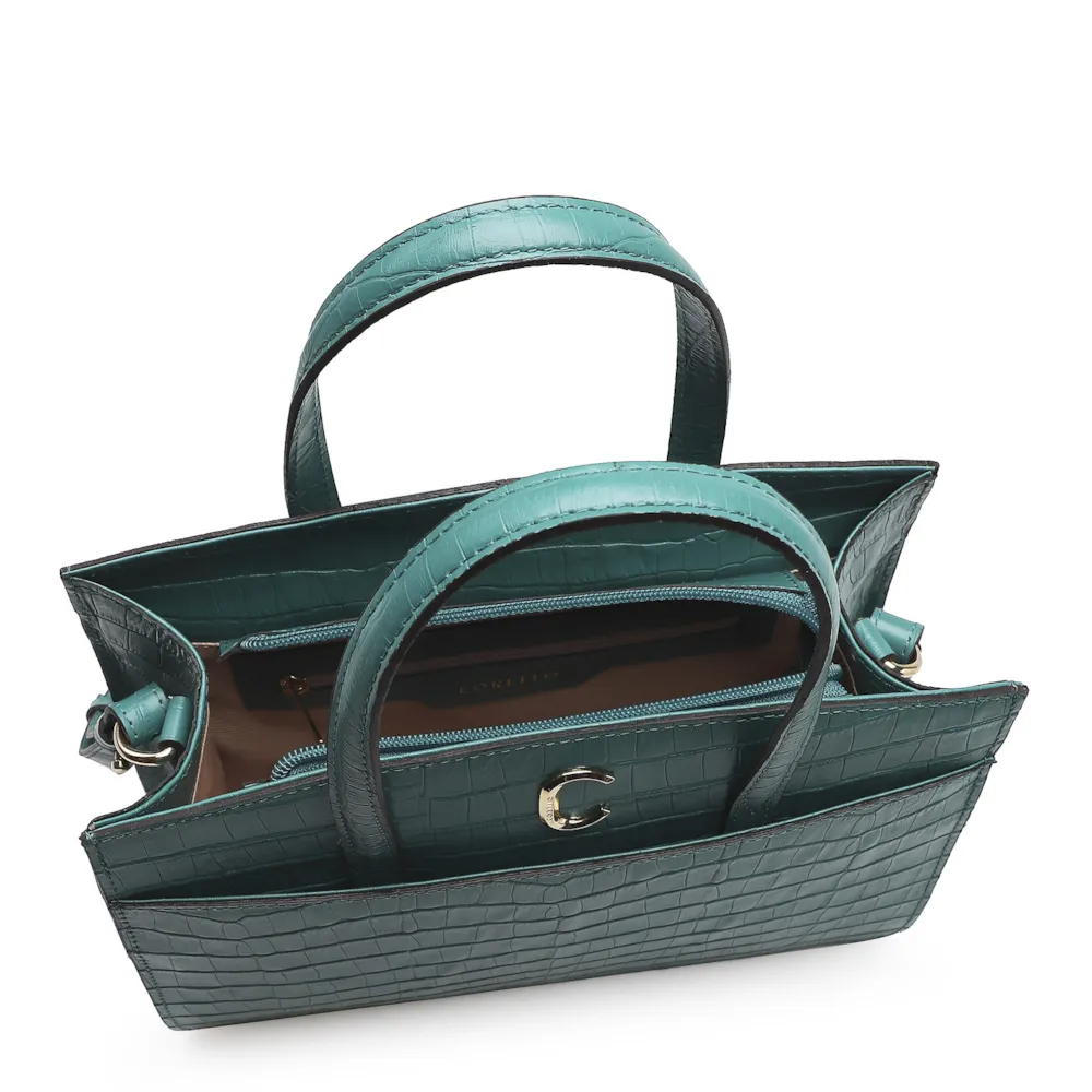 Bolsa Tote Scarlet Croco Verde - imagem 4