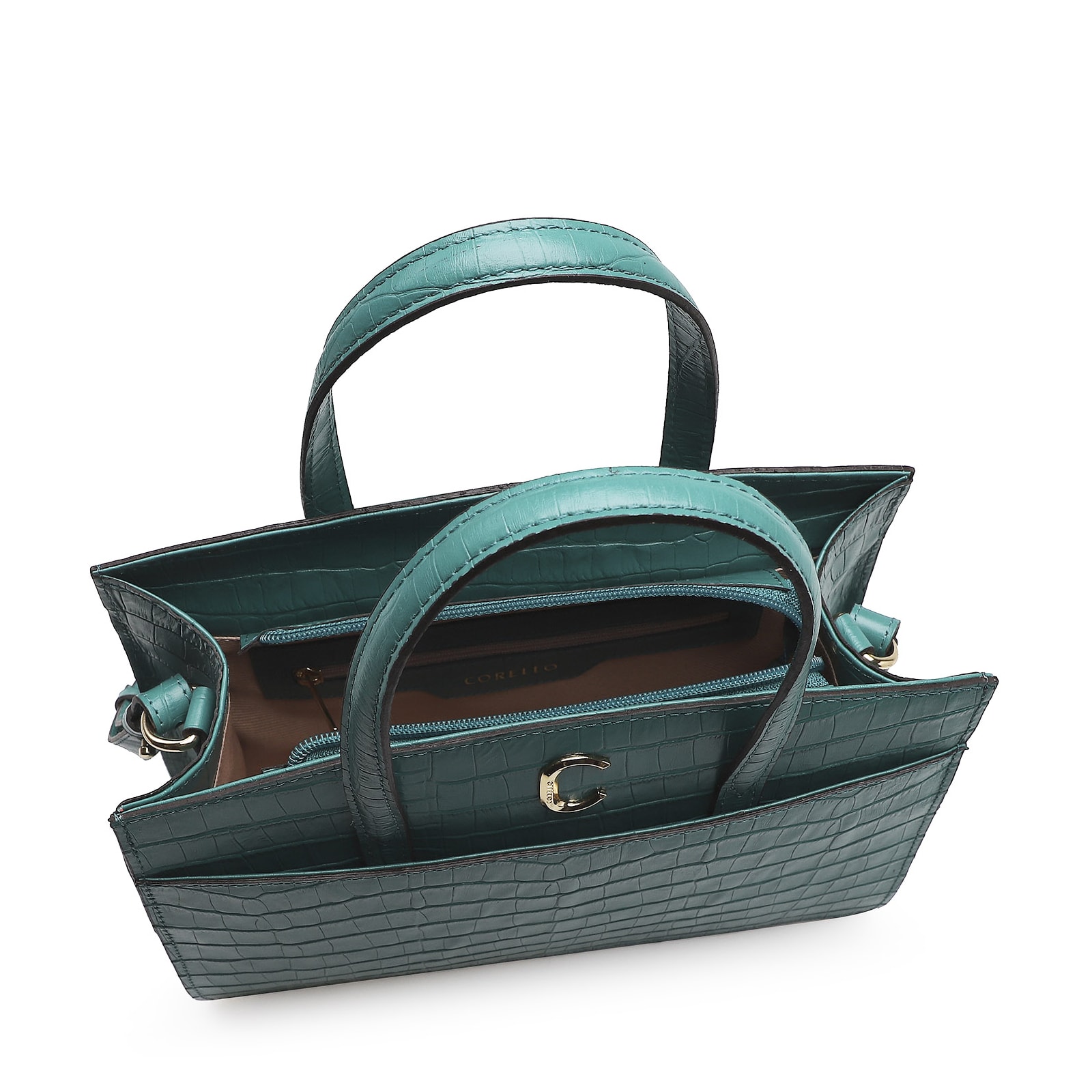 Bolsa Tote Scarlet Croco Verde
