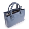 Bolsa Tote Trançada Couro Azul - imagem 4
