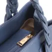 Bolsa Tote Trançada Couro Azul - imagem 5