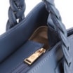 Bolsa Tote Trançada Couro Azul - imagem 5