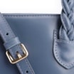 Bolsa Tote Trançada Couro Azul - imagem 7