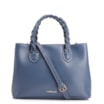 Bolsa Tote Trançada Couro Azul - imagem 1