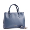 Bolsa Tote Trançada Couro Azul - imagem 2