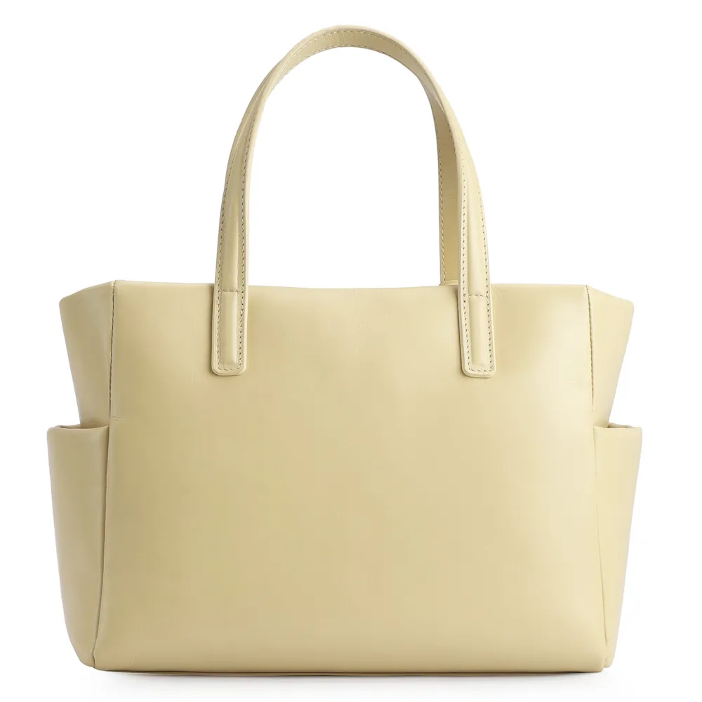 Bolsa Tote Tressê Couro Amarelo - imagem 4