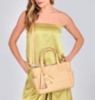 Bolsa Tote Tressê Couro Amarelo - imagem 8