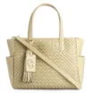 Bolsa Tote Tressê Couro Amarelo - imagem 1